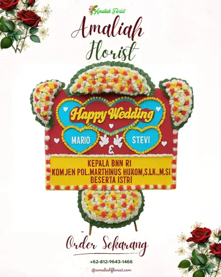 Papan Bunga Pernikahan Tingkis